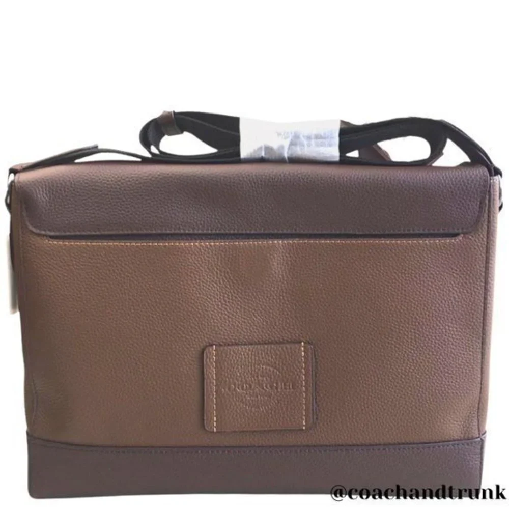 COACH Leather Hudson Tobacco and Mahogany Messenger / Laptop Bag NWT